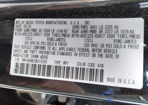 2025 Mazda Cx-50 2.5 S Preferred Package z USA, uszkodzony, nr VIN 7MMVABBM0SN315305